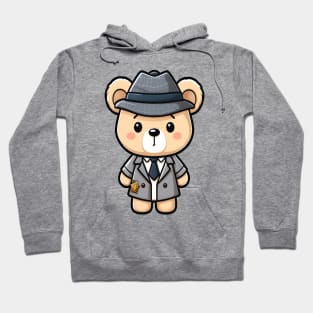 Cute Detective Bear Kawaii Hoodie